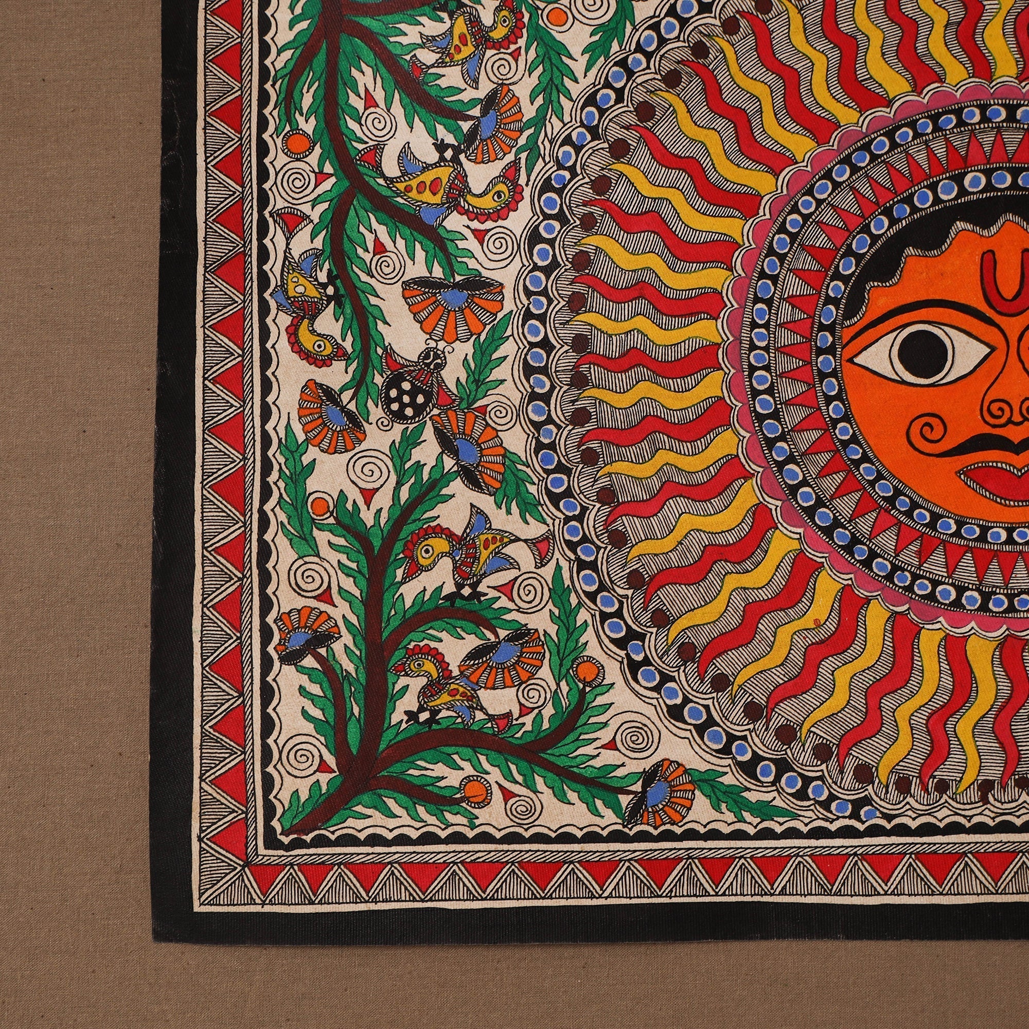 Handpainted madhubani painting by hira devi (15 x 22 in) 25