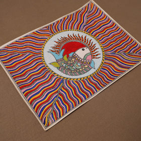 Handpainted madhubani painting by hira devi (11 x 15 in) 29