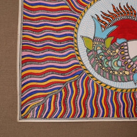 Handpainted madhubani painting by hira devi (11 x 15 in) 29