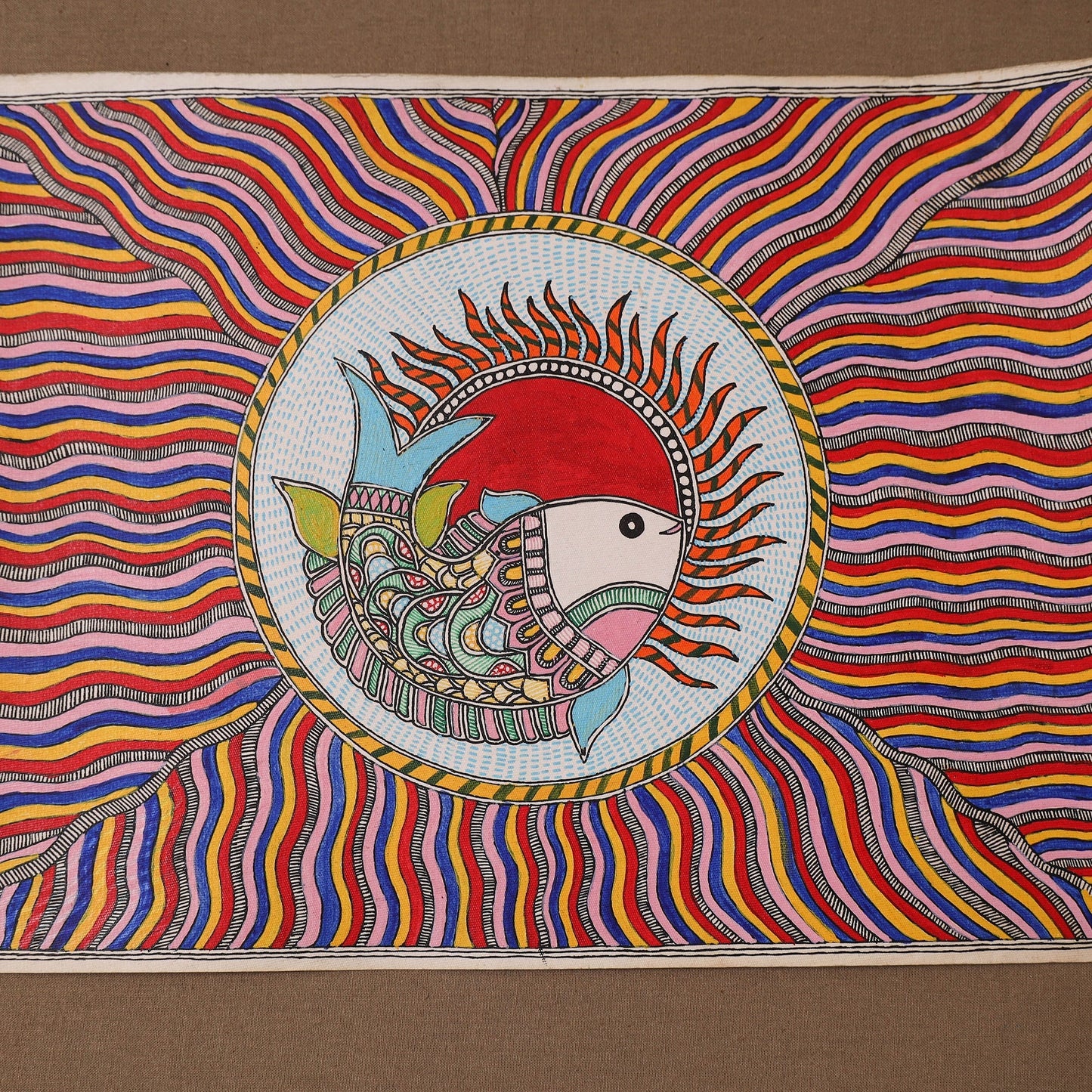 Handpainted madhubani painting by hira devi (11 x 15 in) 29