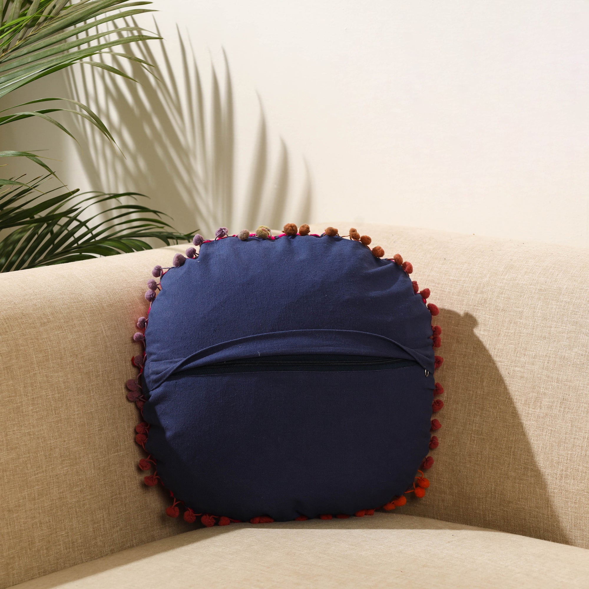 Multicolor - suzani embroidery cushion cover (16 x 16 in)