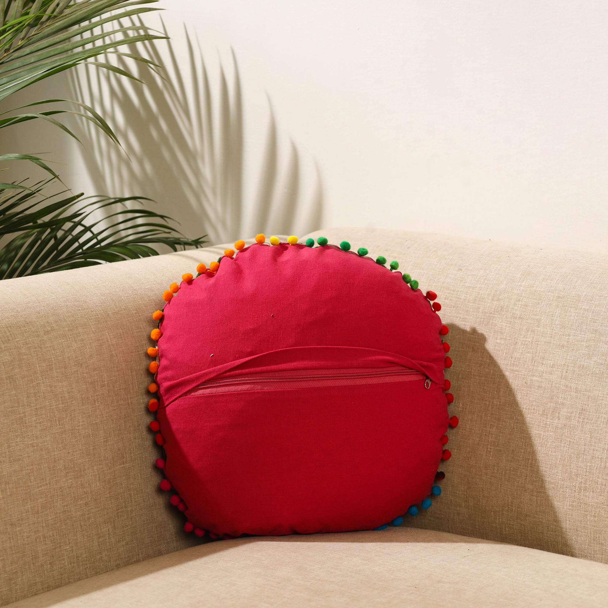 Multicolor - suzani embroidery cushion cover (16 x 16 in)