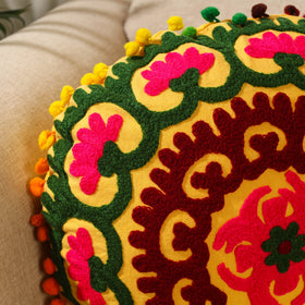 Multicolor - suzani embroidery cushion cover (16 x 16 in)