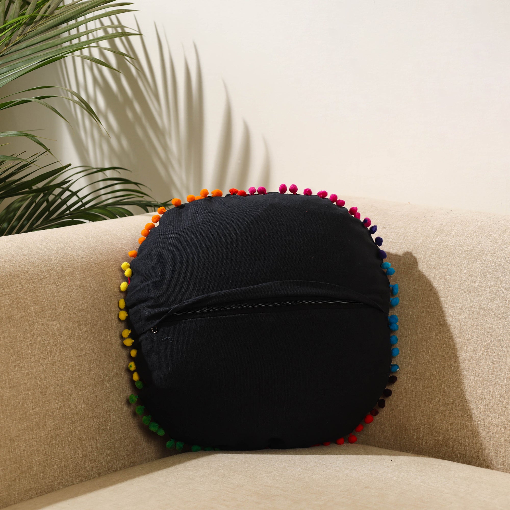 Multicolor - suzani embroidery cushion cover (16 x 16 in)