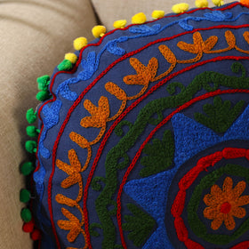 Multicolor - suzani embroidery cushion cover (16 x 16 in)