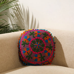 Buy Multicolor Suzani Embroidery Cushion Cover