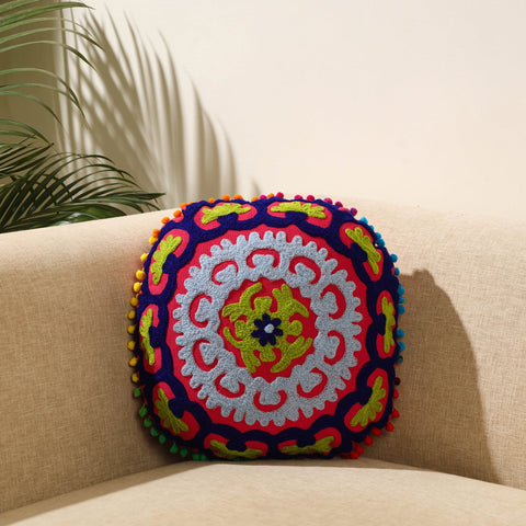  Multicolor Suzani Embroidery Cushion Cover