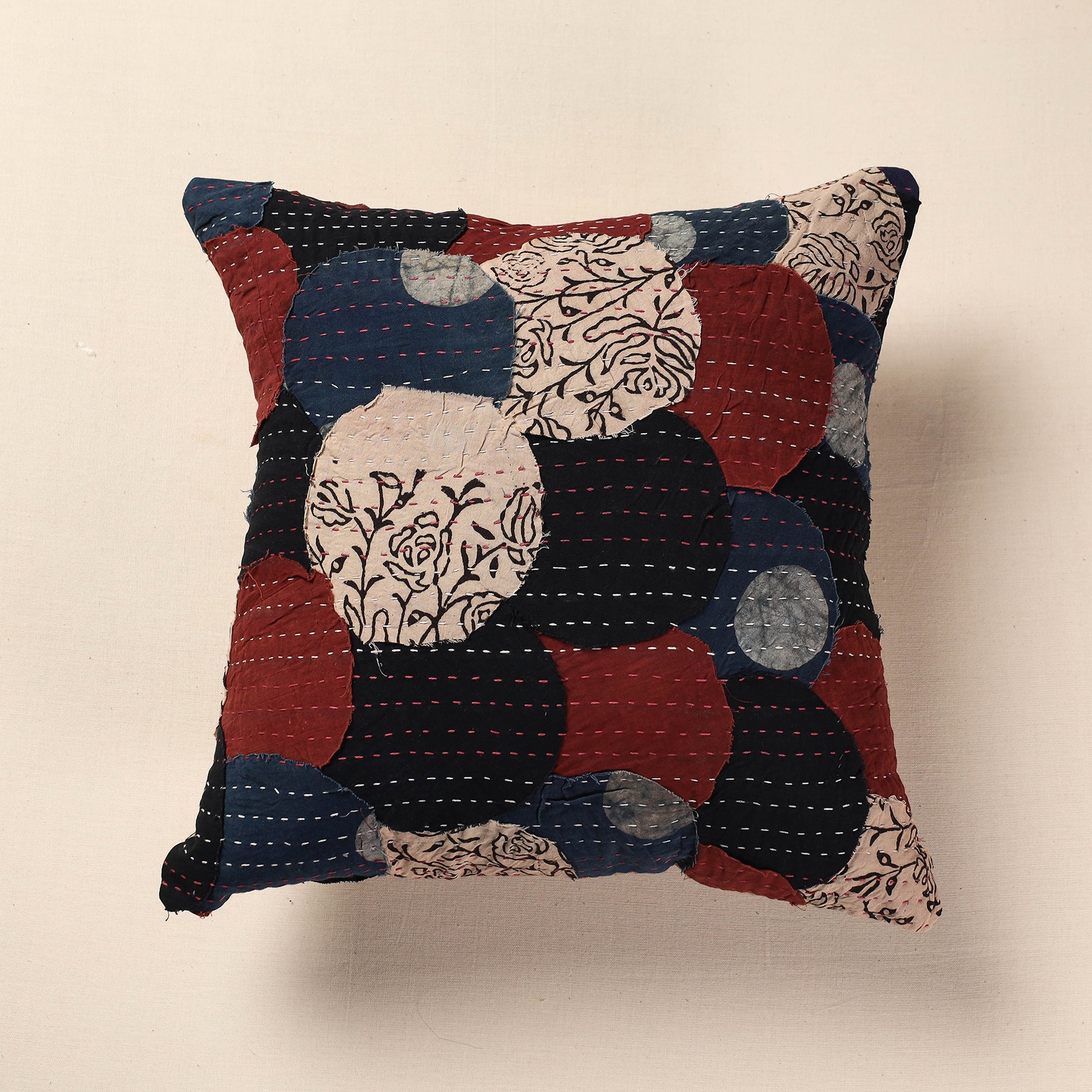 Buy Tagai Patch Work Cotton Cushion Cover (16 x 16 in) Online at iTokri.com