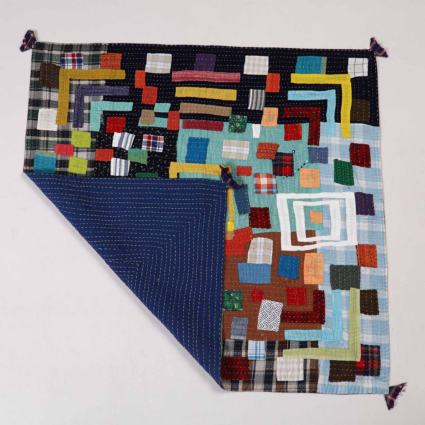 Multicolor - tagai patchwork baby quilt / gudri / blanket