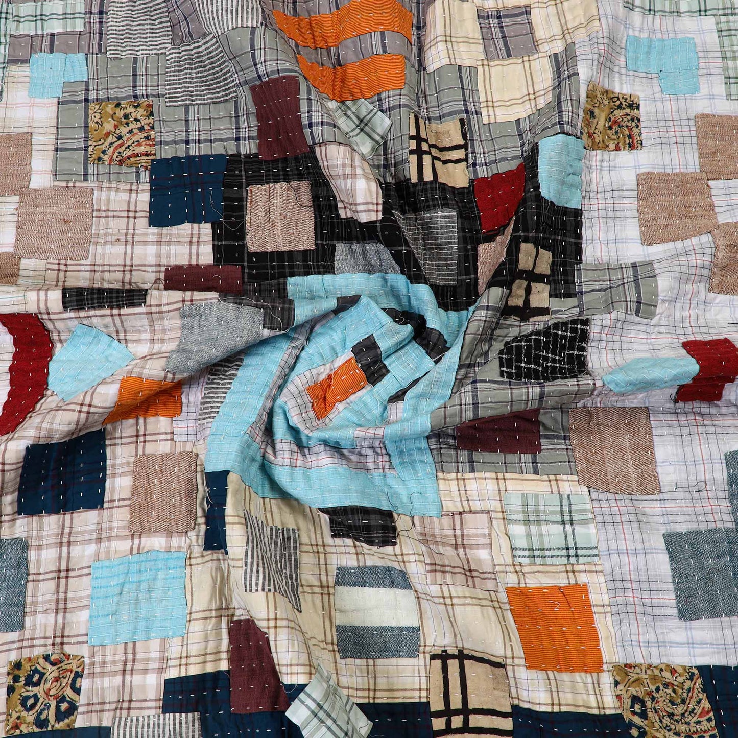 Multicolor - tagai patchwork baby quilt / gudri / blanket