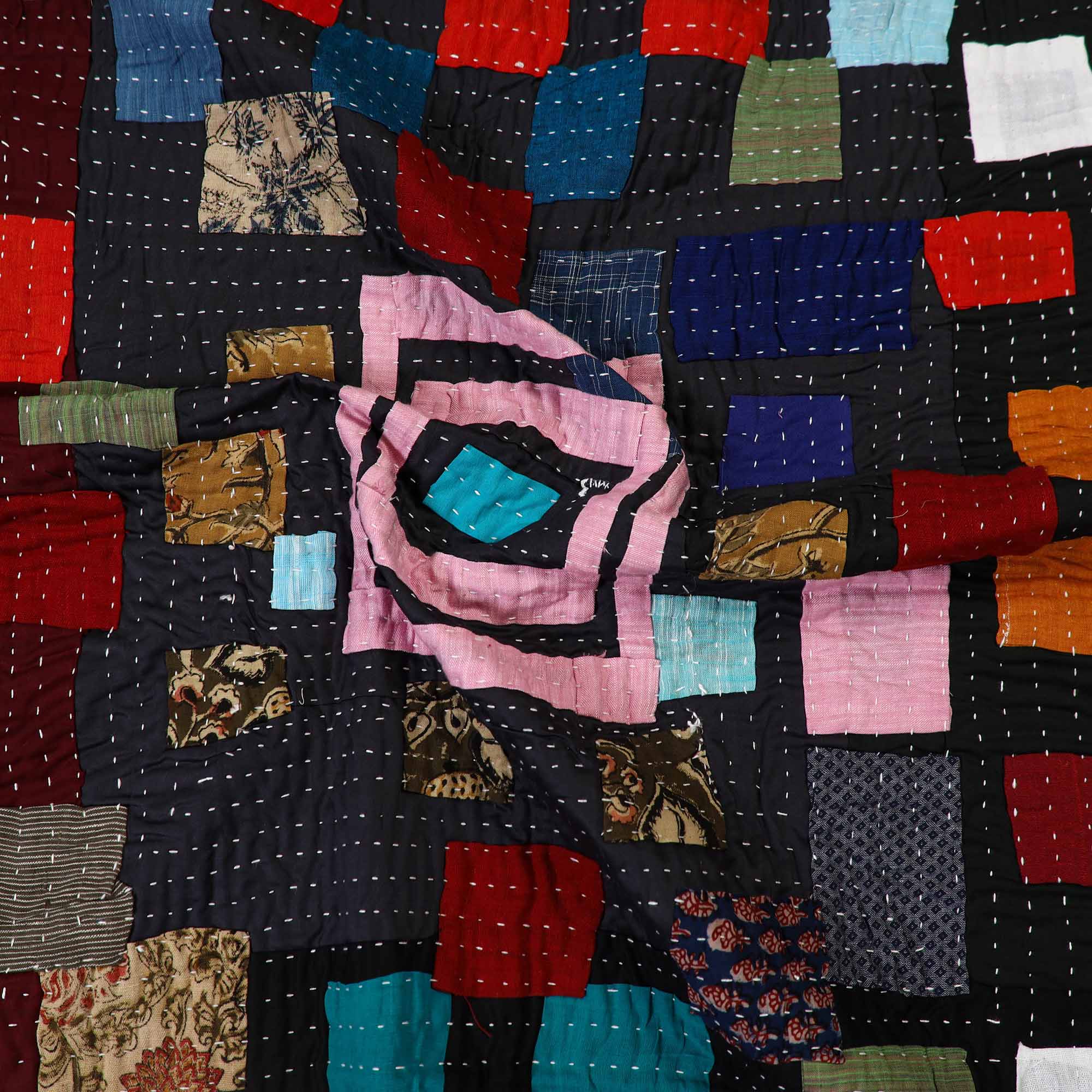 Multicolor - tagai patchwork baby quilt / gudri / blanket