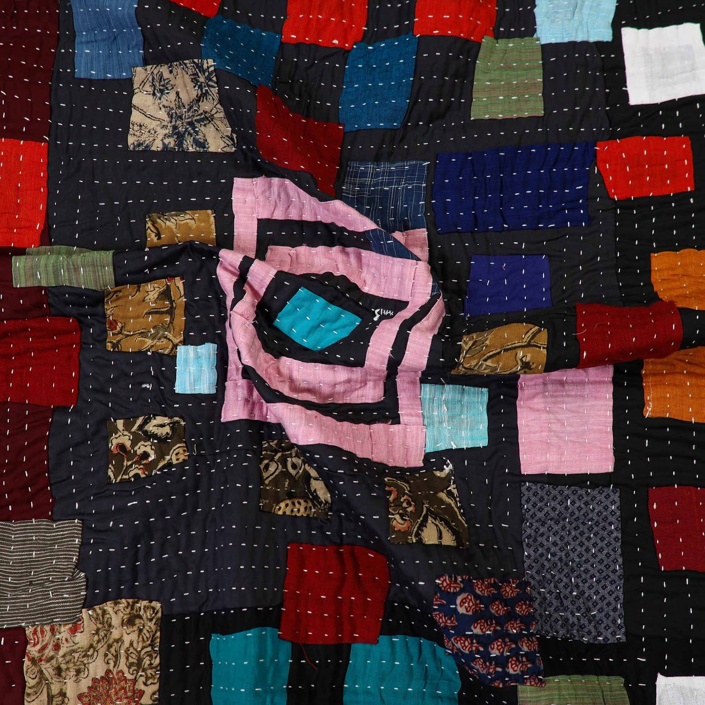 Multicolor - tagai patchwork baby quilt / gudri / blanket