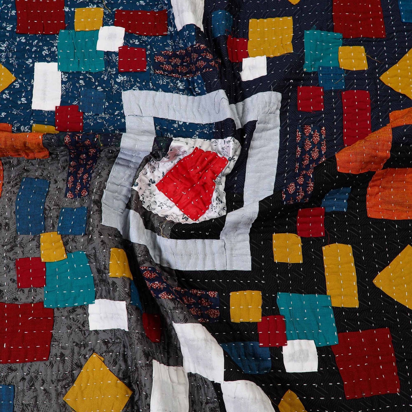 Multicolor - tagai patchwork baby quilt / gudri / blanket