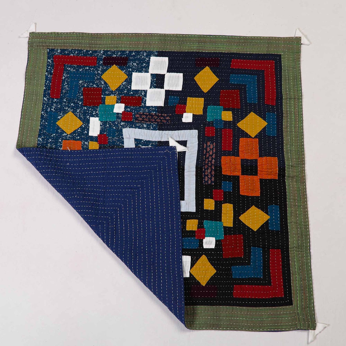 Multicolor - tagai patchwork baby quilt / gudri / blanket