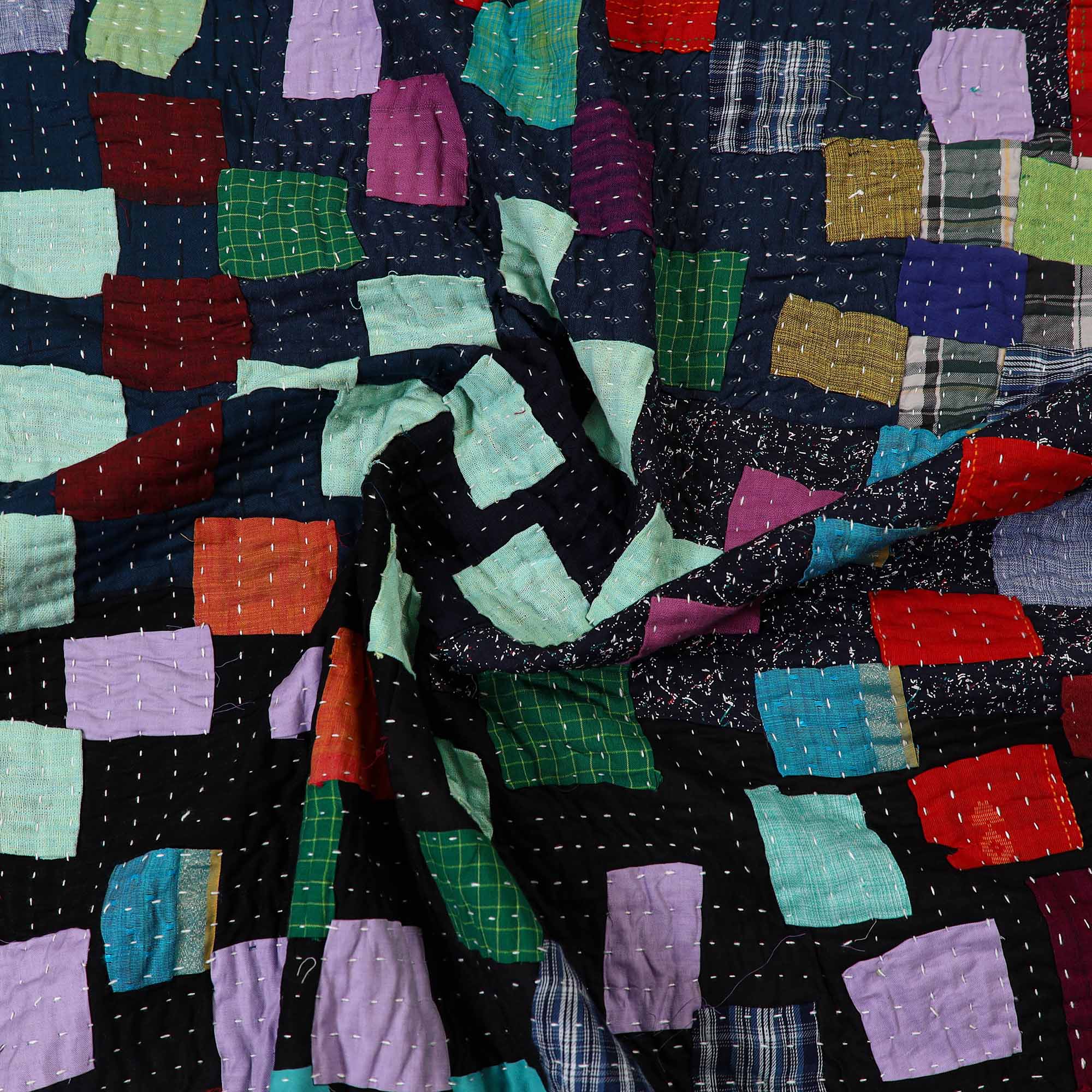 Multicolor - tagai patchwork baby quilt / gudri / blanket