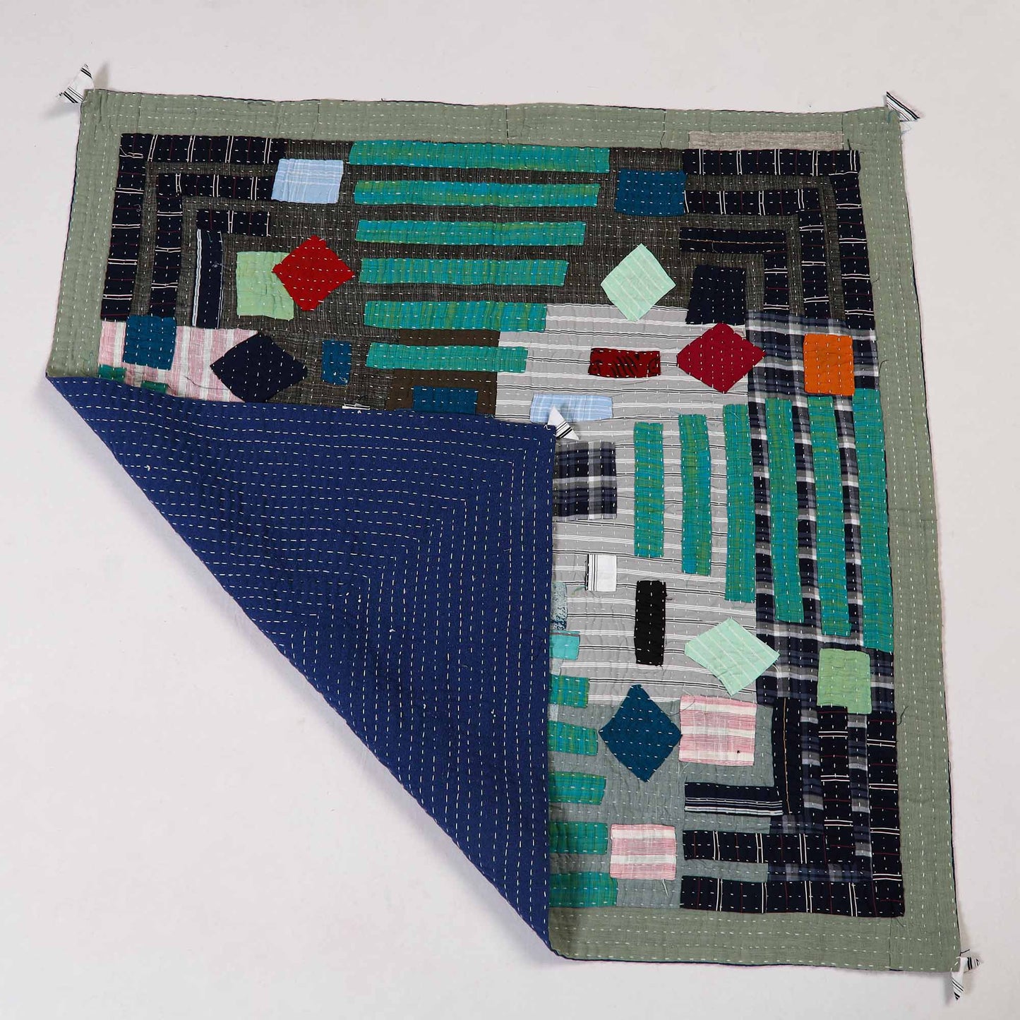 Multicolor - tagai patchwork baby quilt / gudri / blanket