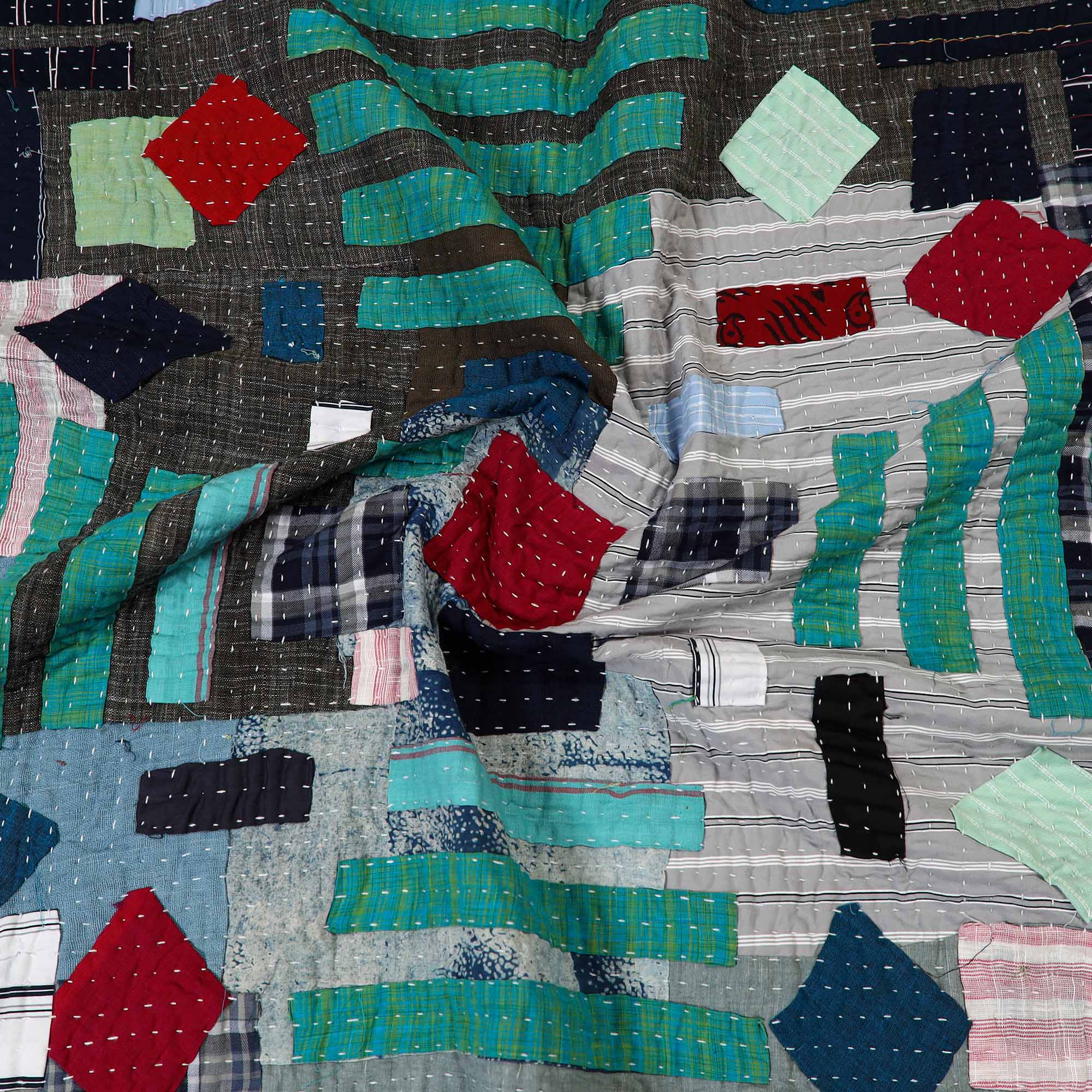 Multicolor - tagai patchwork baby quilt / gudri / blanket