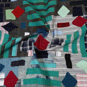 Multicolor - tagai patchwork baby quilt / gudri / blanket