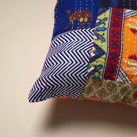 Tagai patchwork cushion cover (16 x 16 in) 01 - handcrafted