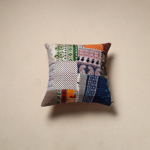 Tagai patchwork cushion cover (16 x 16 in) 04 - handcrafted