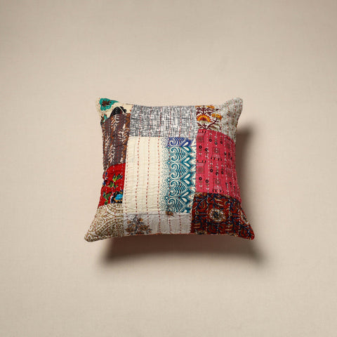 Tagai patchwork cushion cover (16 x 16 in) 09 - handcrafted