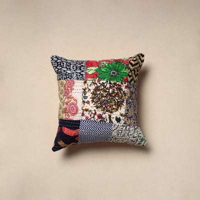 Tagai patchwork cushion cover (16 x 16 in) 100 - handcrafted