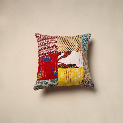 Tagai patchwork cushion cover (16 x 16 in) 101 - handcrafted