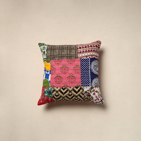 Tagai patchwork cushion cover (16 x 16 in) 102 - handcrafted