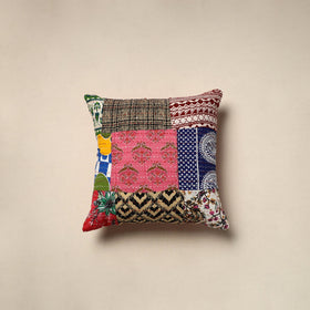 Tagai patchwork cushion cover (16 x 16 in) 102 - handcrafted