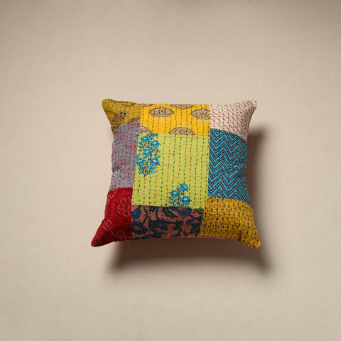 Tagai patchwork cushion cover (16 x 16 in) 13 - handcrafted