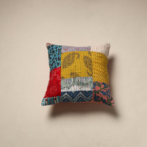 Tagai patchwork cushion cover (16 x 16 in) 14 - handcrafted