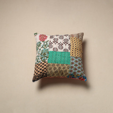 Tagai patchwork cushion cover (16 x 16 in) 18 - handcrafted
