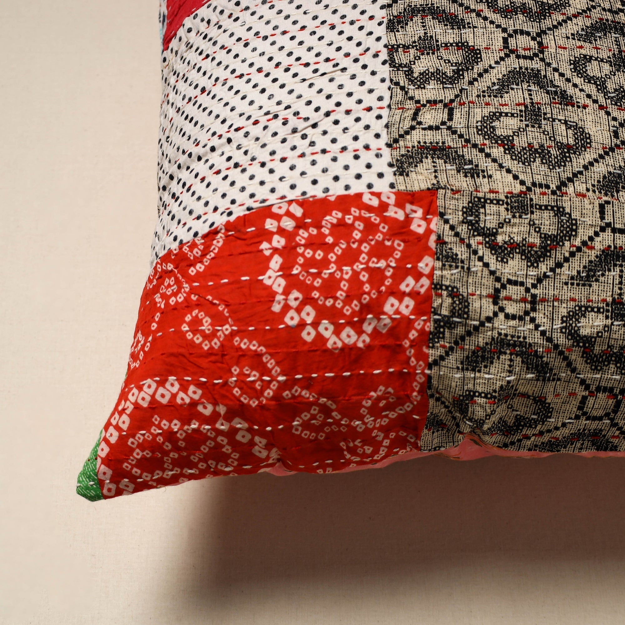 Tagai patchwork cushion cover (16 x 16 in) 23 - handcrafted