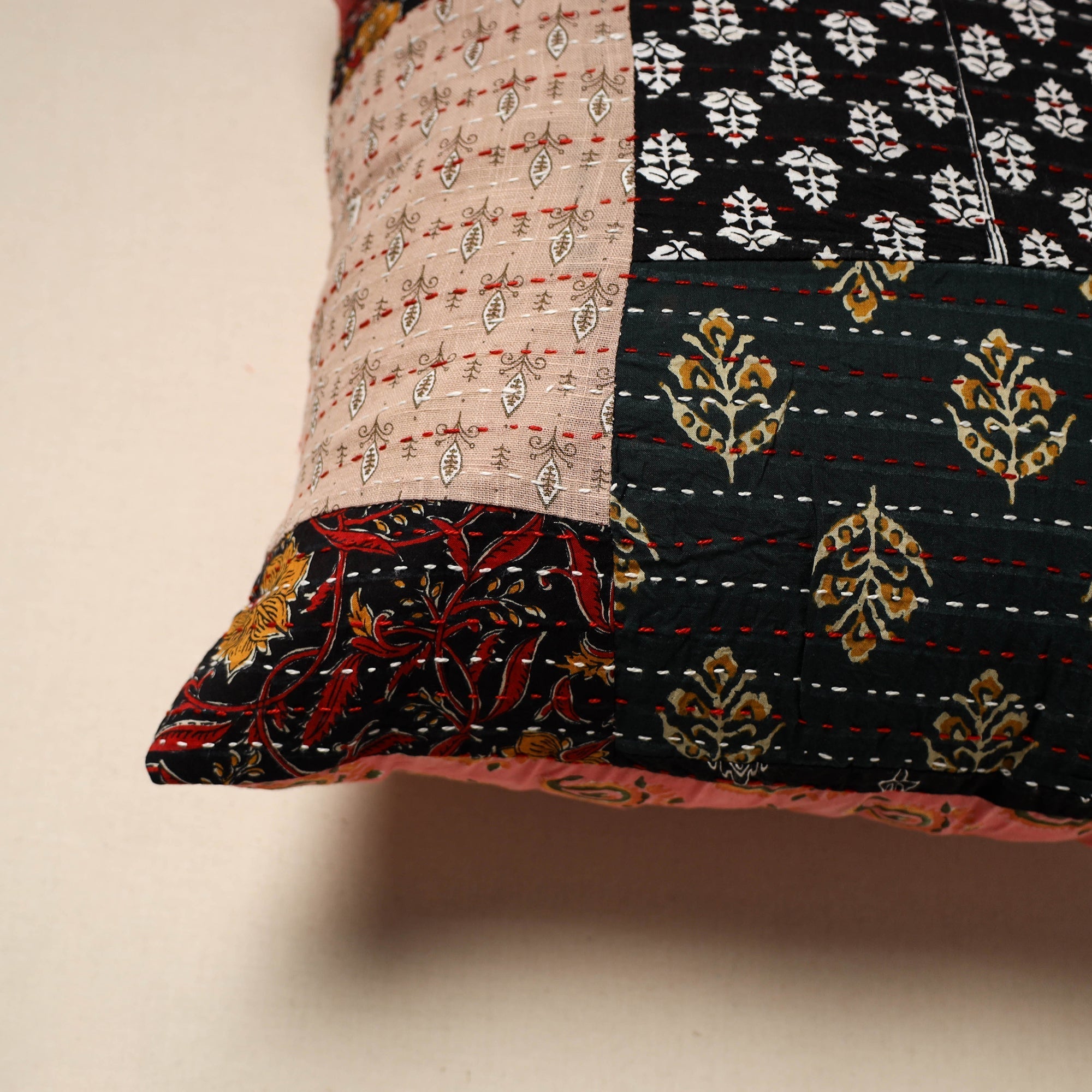 Tagai patchwork cushion cover (16 x 16 in) 27 - handcrafted