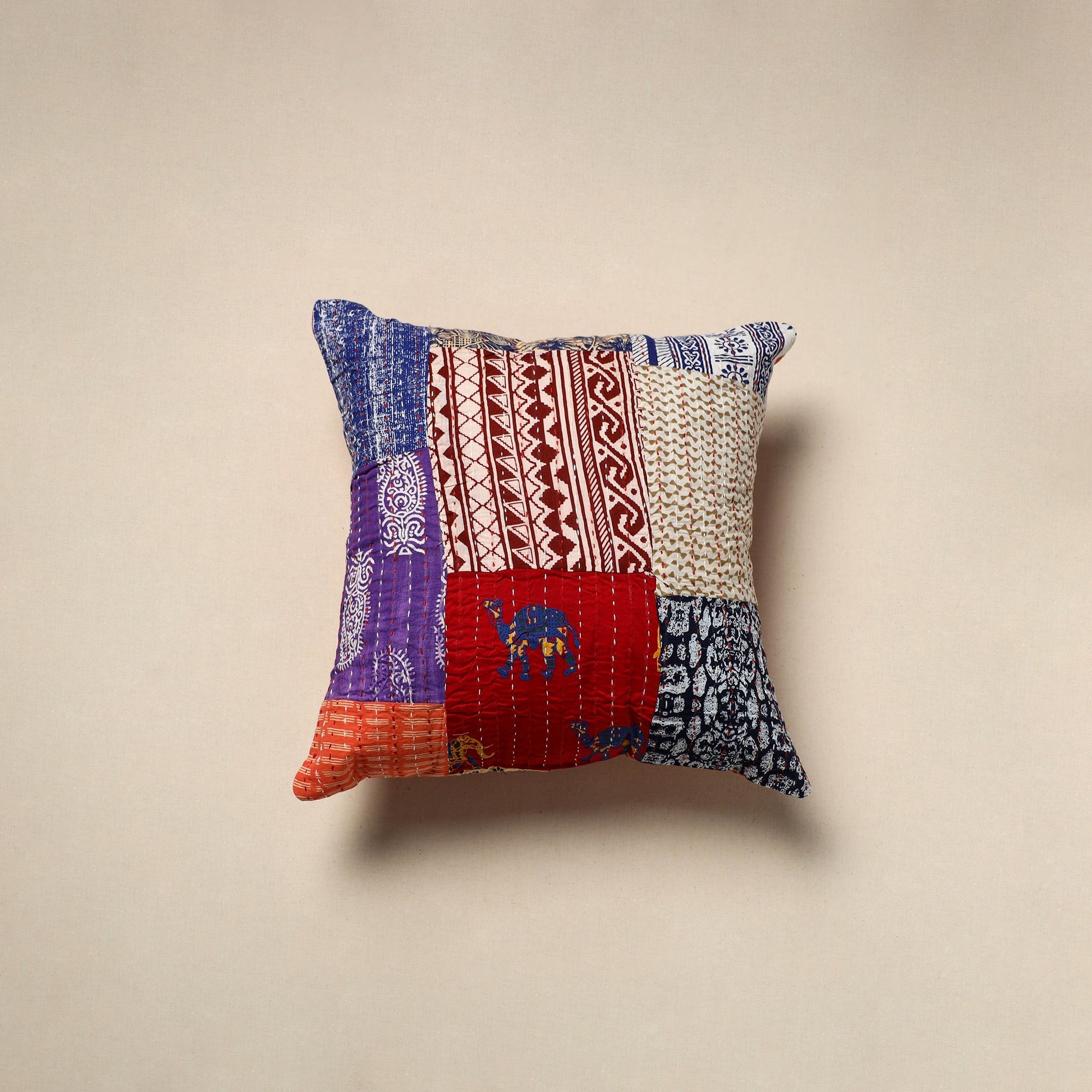Tagai patchwork cushion cover (16 x 16 in) 30 - handcrafted
