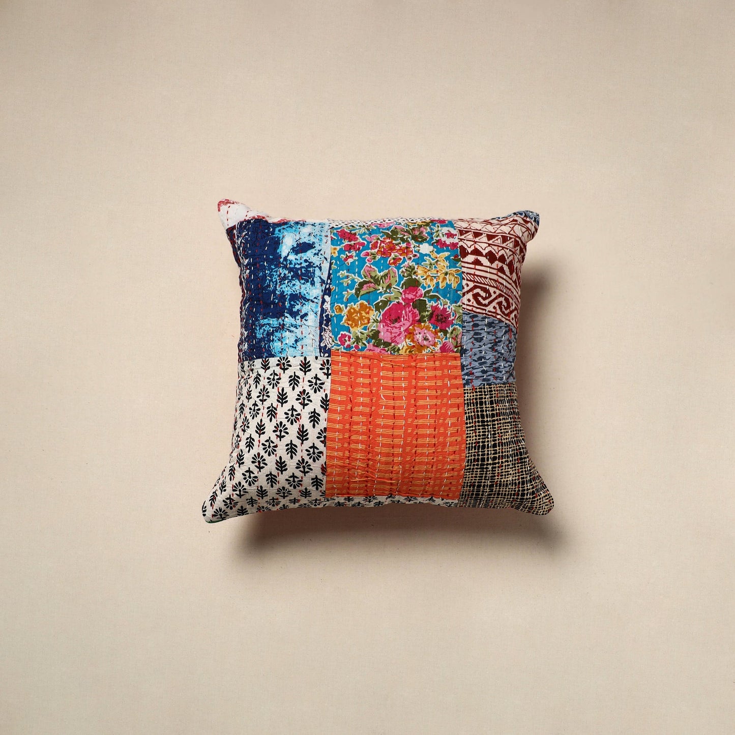Tagai patchwork cushion cover (16 x 16 in) 31 - handcrafted