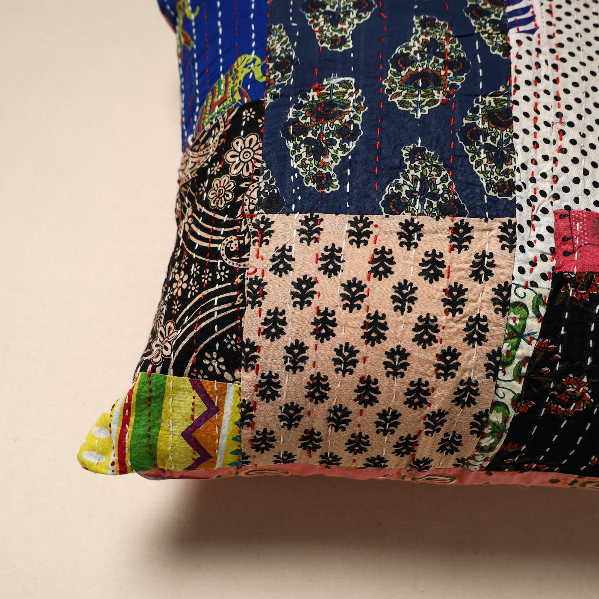 Tagai patchwork cushion cover (16 x 16 in) 37 - handcrafted