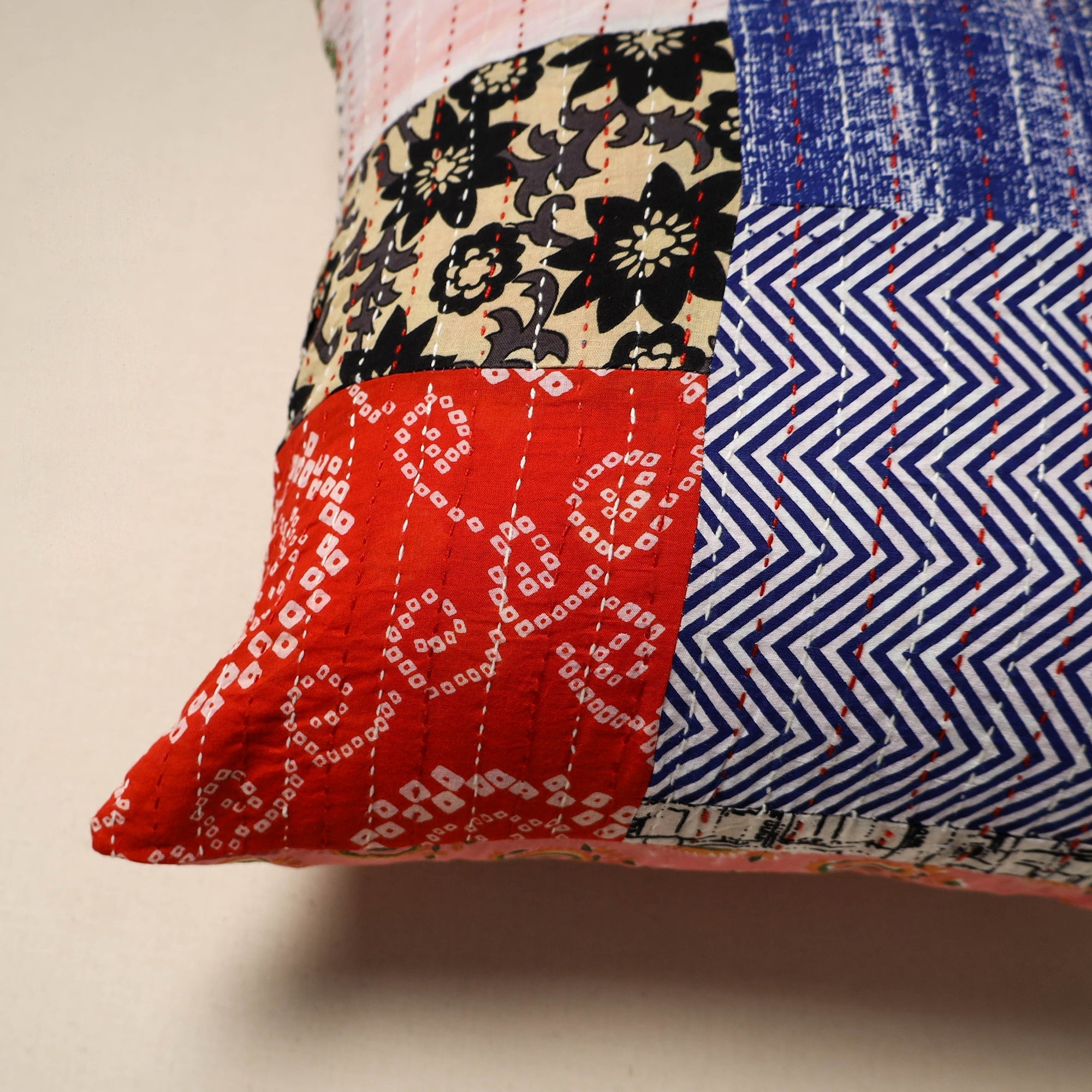 Tagai patchwork cushion cover (16 x 16 in) 44 - handcrafted