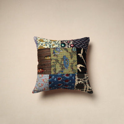 Tagai patchwork cushion cover (16 x 16 in) 55 - handcrafted