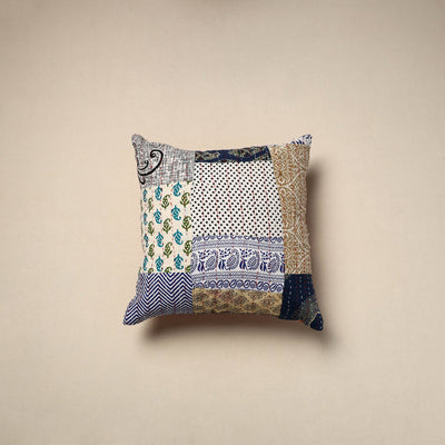 Tagai patchwork cushion cover (16 x 16 in) 63 - handcrafted