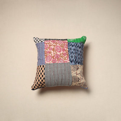 Tagai patchwork cushion cover (16 x 16 in) 64 - handcrafted