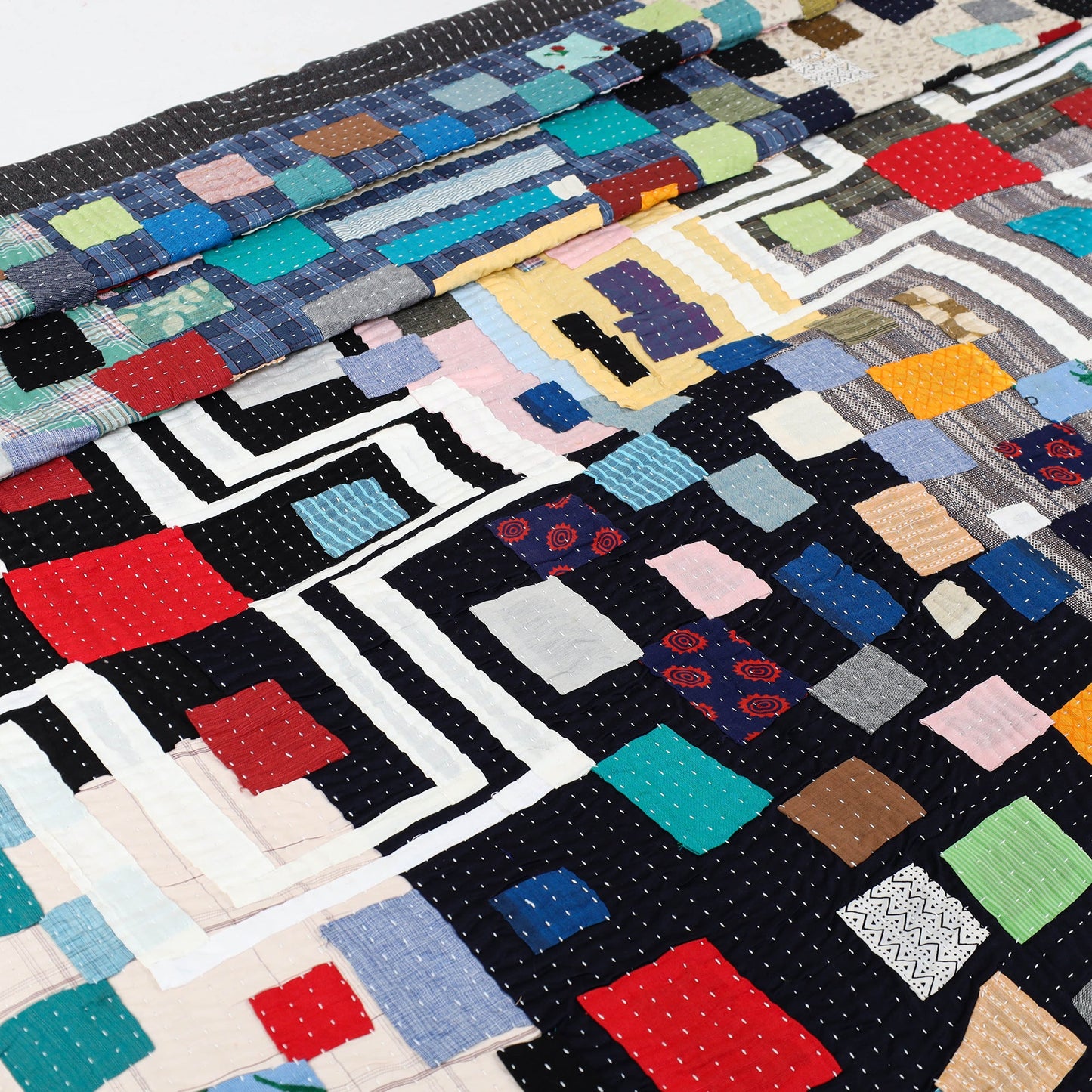 Multicolor - tagai patchwork quilt / gudri / blanket (90 x