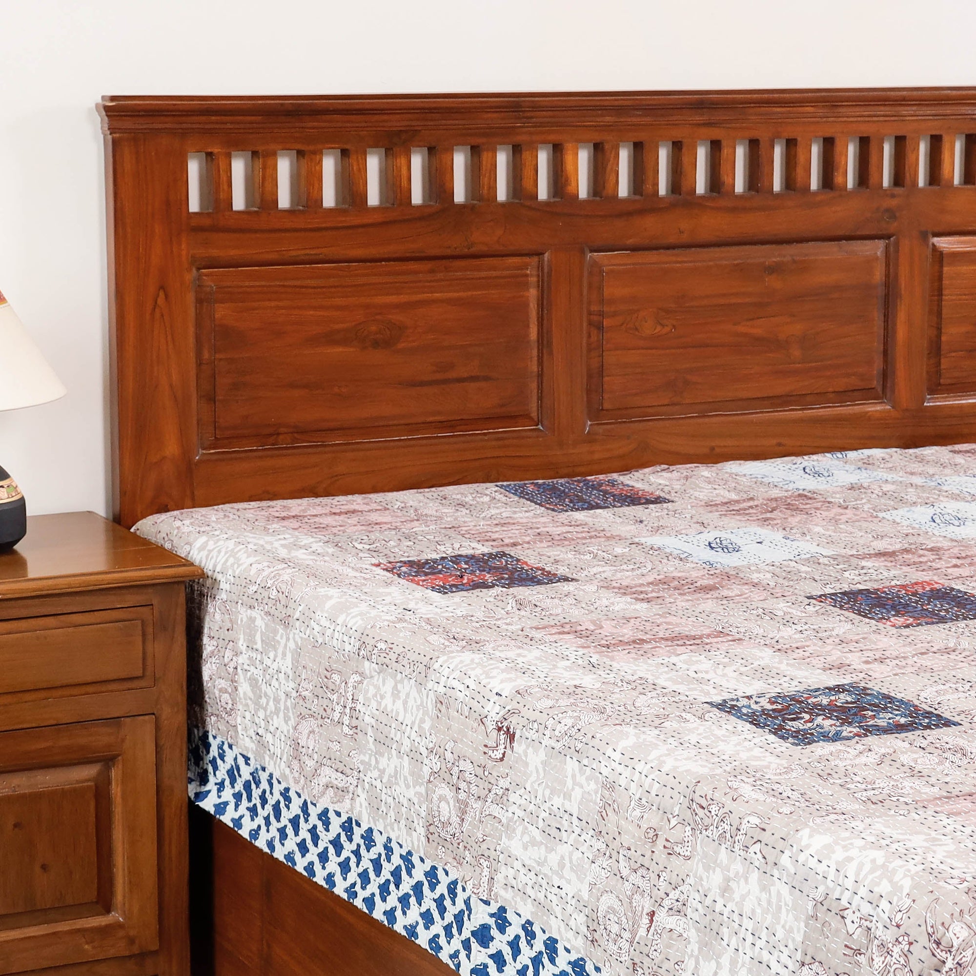 block print double bed cover