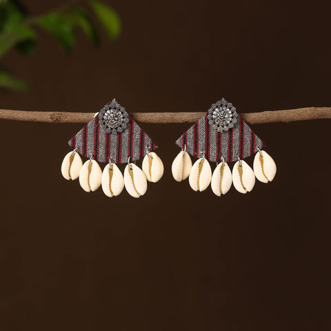 Multicolor - taslima fabart shell work earrings