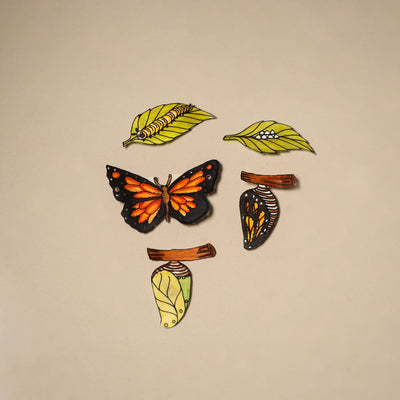 Tholu bommalata leather puppet fridge magnet (set of 5) 09