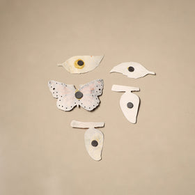 Tholu bommalata leather puppet fridge magnet (set of 5) 09