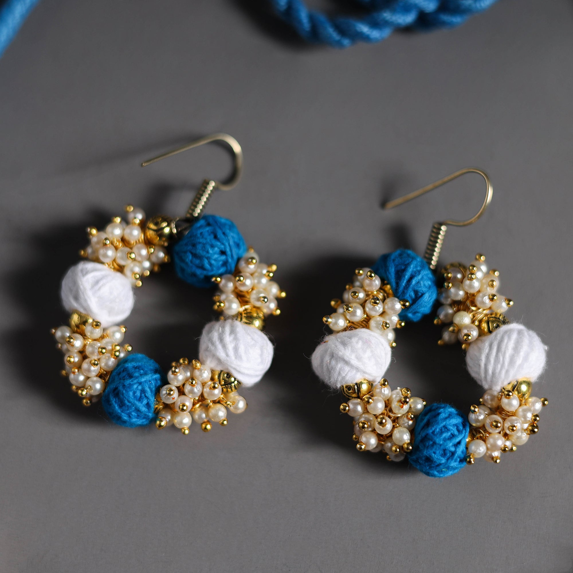 Multicolor - thread beads handmade necklace set 03