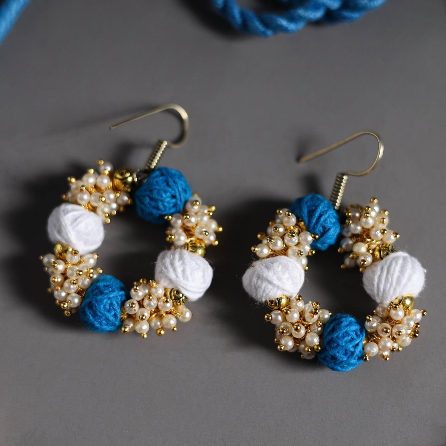 Multicolor - thread beads handmade necklace set 03