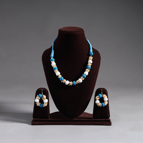 Multicolor - thread beads handmade necklace set 03