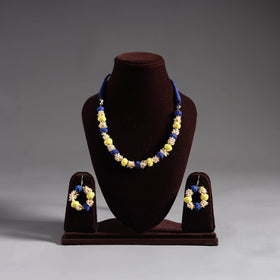 Multicolor - thread beads handmade necklace set 04